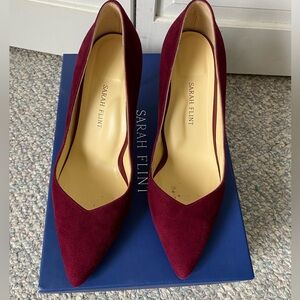 Sarah Flint EU 39.5/US 9Cabernet Suede Perfect Pump 85